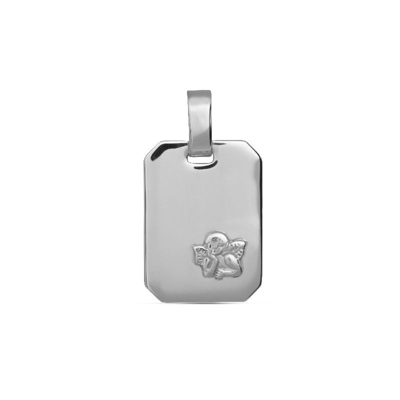 Schmidt Gravurplatte Anhänger Silber 925 für Damen, Hauptfarbe Silber