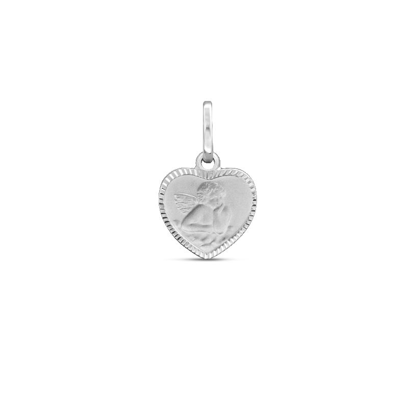 Schmidt Gravurplatte Anhänger Silber 925 für Damen und Kinder, Ø 11mm