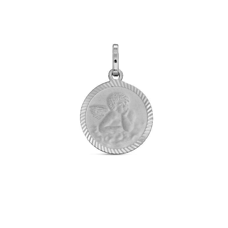 Schmidt Gravurplatte Anhänger, Damen und Kinder, 925 Silber, Ø 14mm, silberfarben