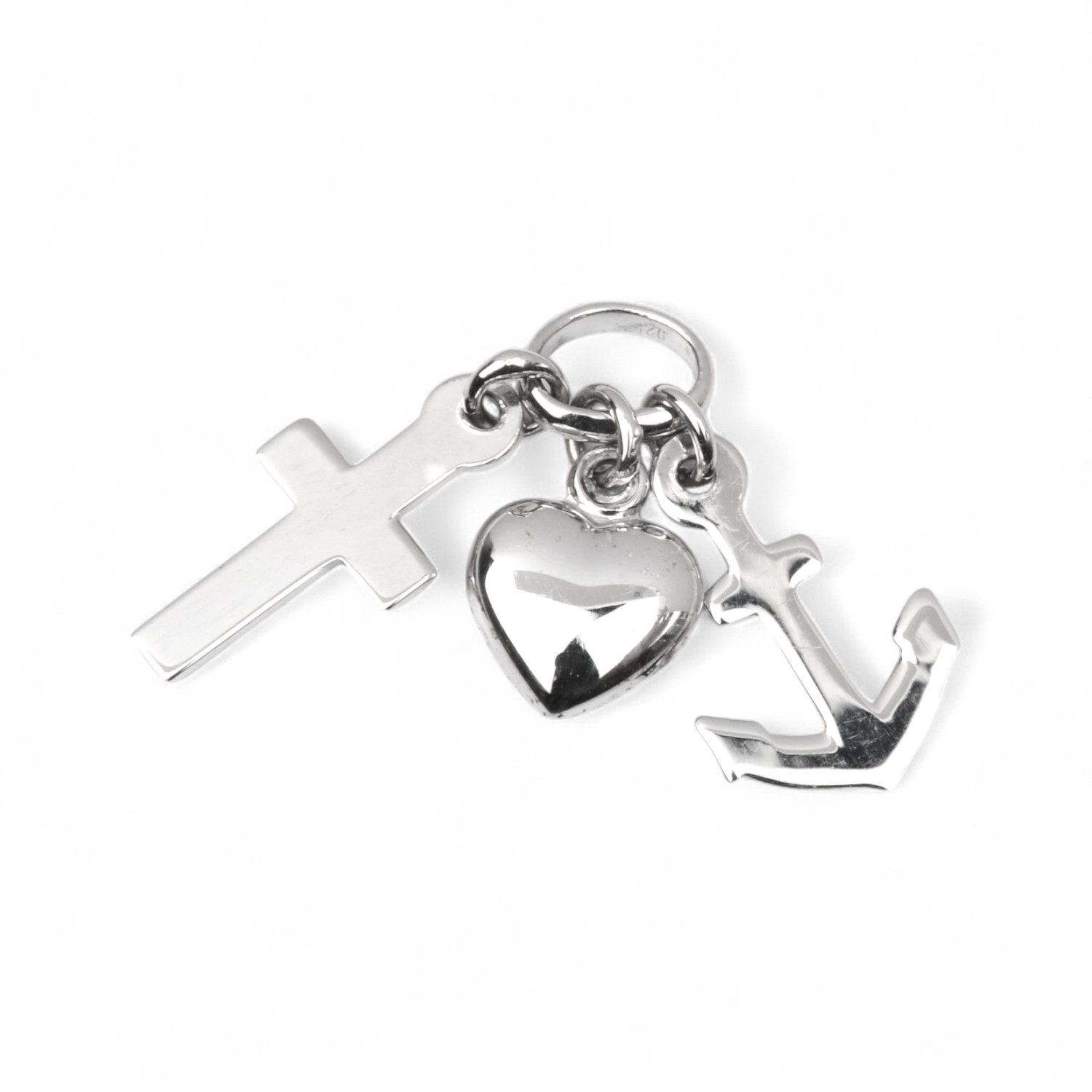 Schmidt Anhänger Glaube Liebe Hoffnung, 925 Silber, 18mm, silberfarben, für Damen