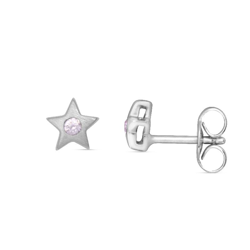 Schmidt Ohrstecker 925 Silber mit Zirkonia, Ø 5mm – Geeignet für Damen und Kinder