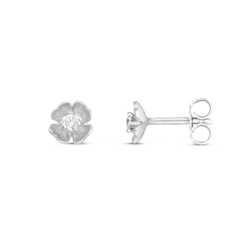 Schmidt Ohrstecker Silber 925 für Damen und Kinder, 5mm, Zirkonia, silber