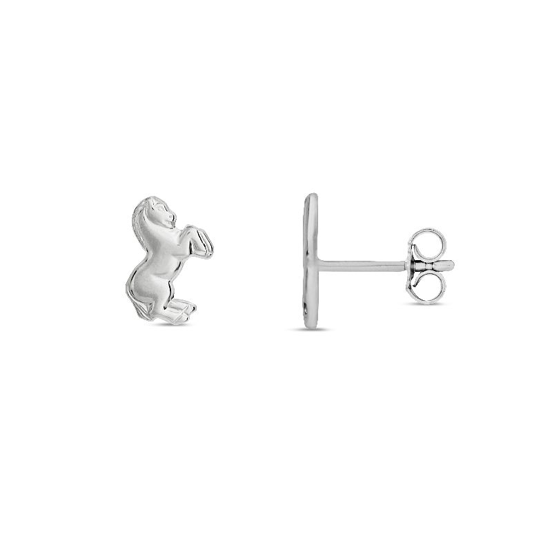 Schmidt Ohrstecker Silber 925 für Damen und Kinder, Ø 6mm, Silberfarben
