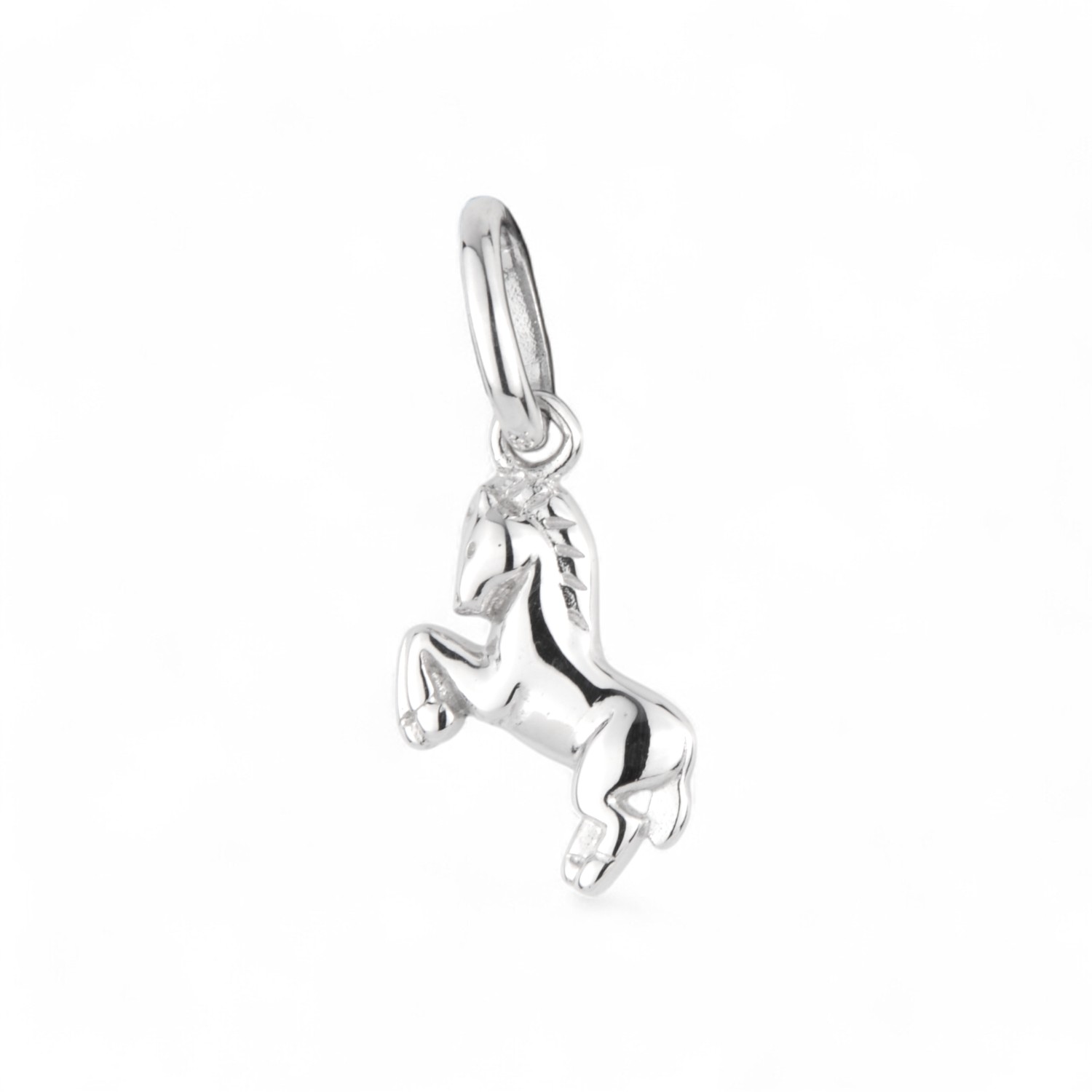 Schmidt Kinderanhänger Pferd springend, 925 Silber, 18,4x8,2mm, silberfarben