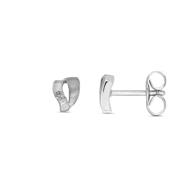 Schmidt Ohrstecker Damen Silber 925 Zirkonia, Ø 7mm, silberfarben
