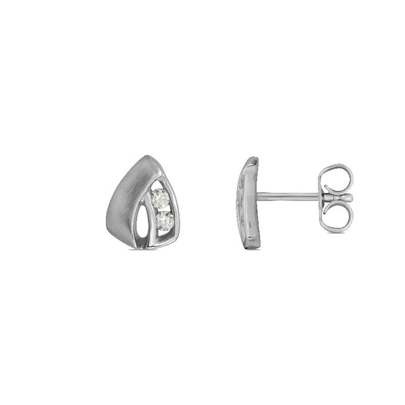 Schmidt Ohrstecker für Damen, 925 Silber mit Zirkonia, Ø 9mm - Silberfarben