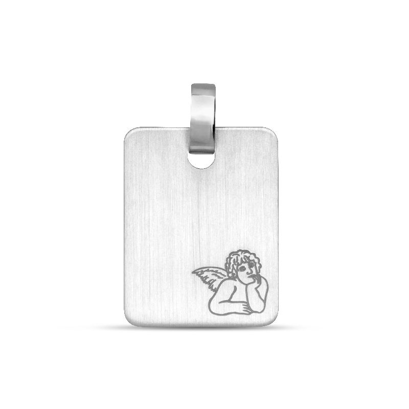 Schmidt Gravurpl Silber 925 Anhänger für Damen und Kinder, Hauptfarbe Silber