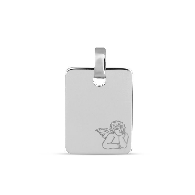 Schmidt Gravurpl Silber 925 Anhänger für Damen und Kinder, Hauptfarbe Silber