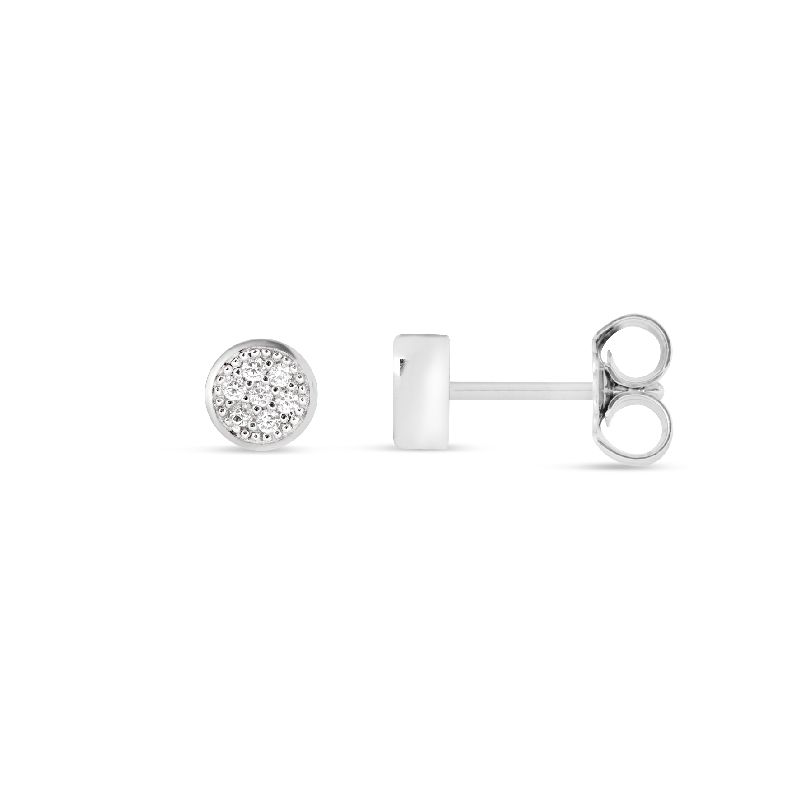 Schmidt Ohrstecker für Damen, Silber 925, Zirkonia, 5mm, silberfarben