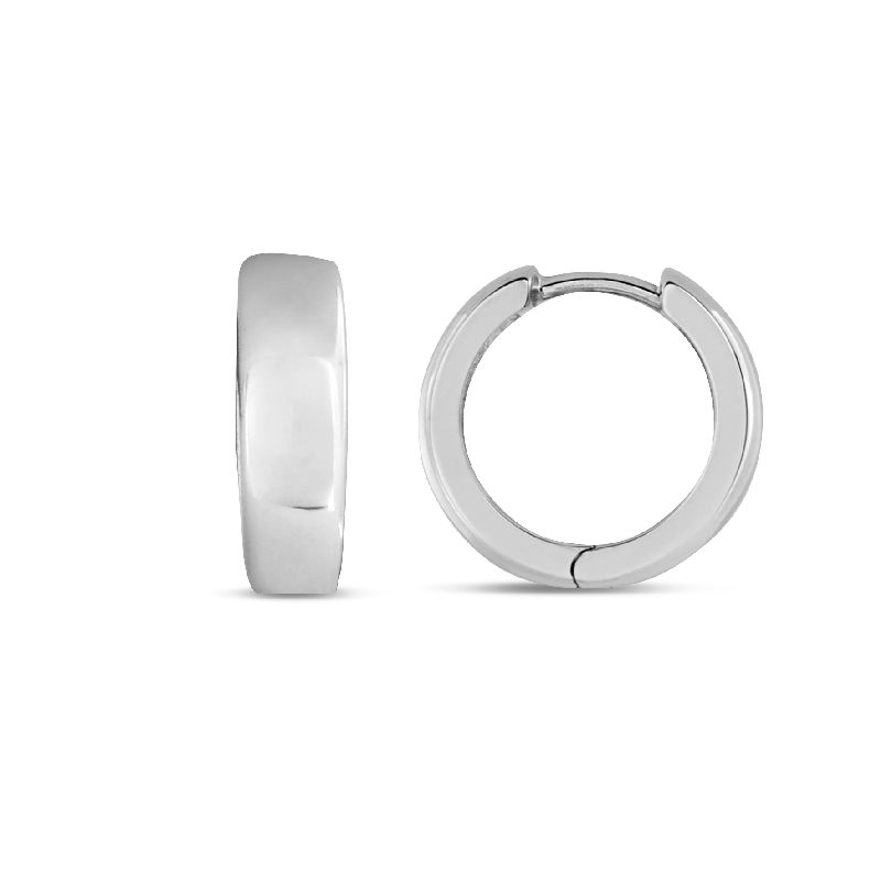 Schmidt Creole Ohrschmuck für Damen aus 925 Silber, Ø 15mm, Farbe Silber