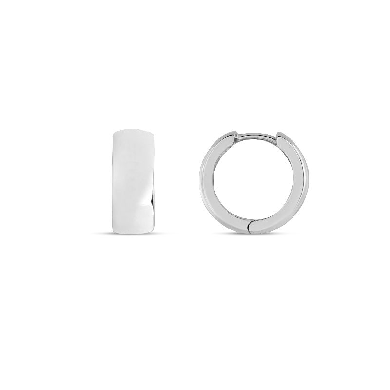 Schmidt Creole Silber 925 Damen Ohrschmuck, Ø 15mm, Elegant in Silber