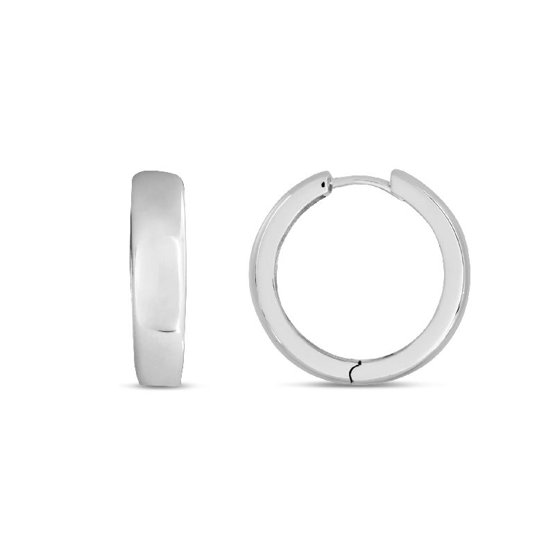 Schmidt Creole Silber 925 Damen Ohrschmuck, Ø 20mm, Elegant in Silber