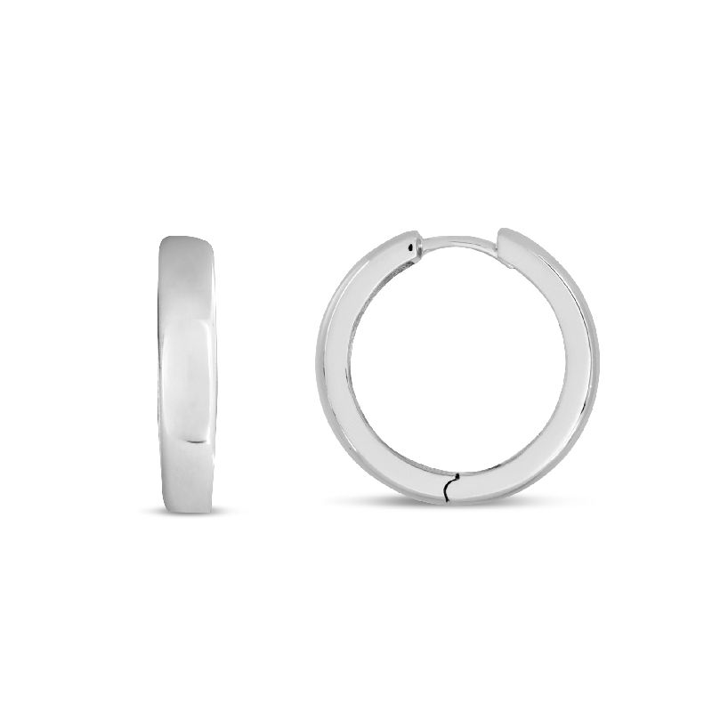 Schmidt Creole Ohrringe Silber 925, Ø 20mm für Damen, Eleganter Ohrschmuck in Silber