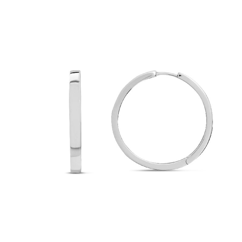 Schmidt Creole Ohrringe für Damen, Silber 925, Ø 23,5mm – Silberfarben