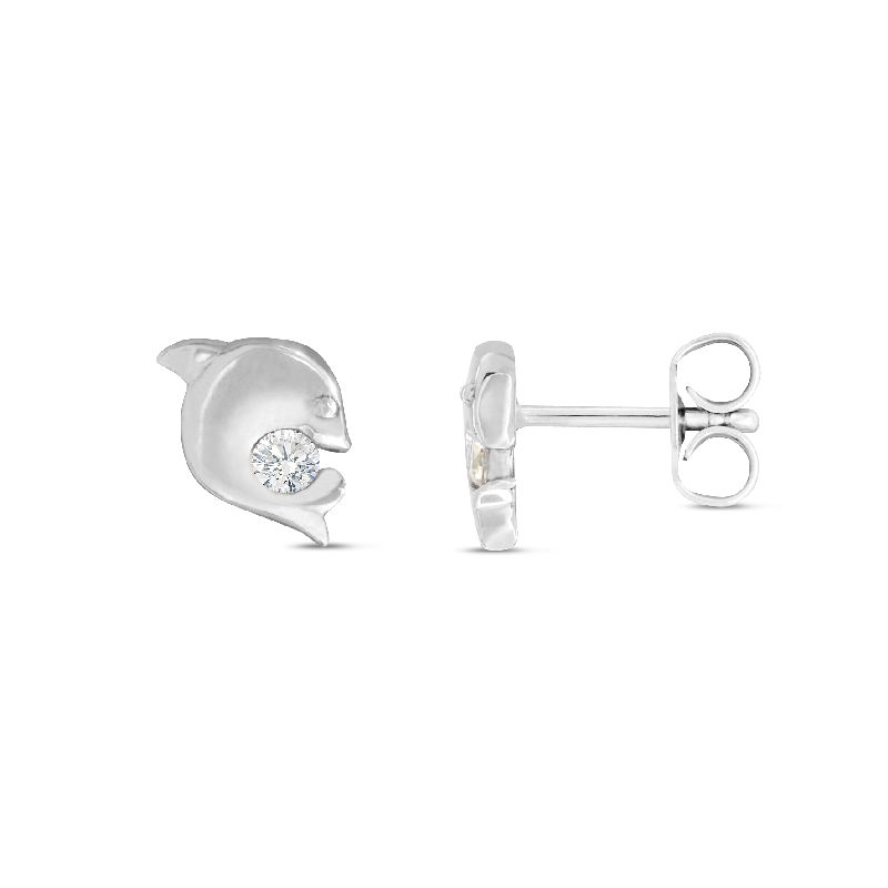 Schmidt Ohrstecker für Damen und Kinder, 925 Silber, Zirkonia, Ø 9mm