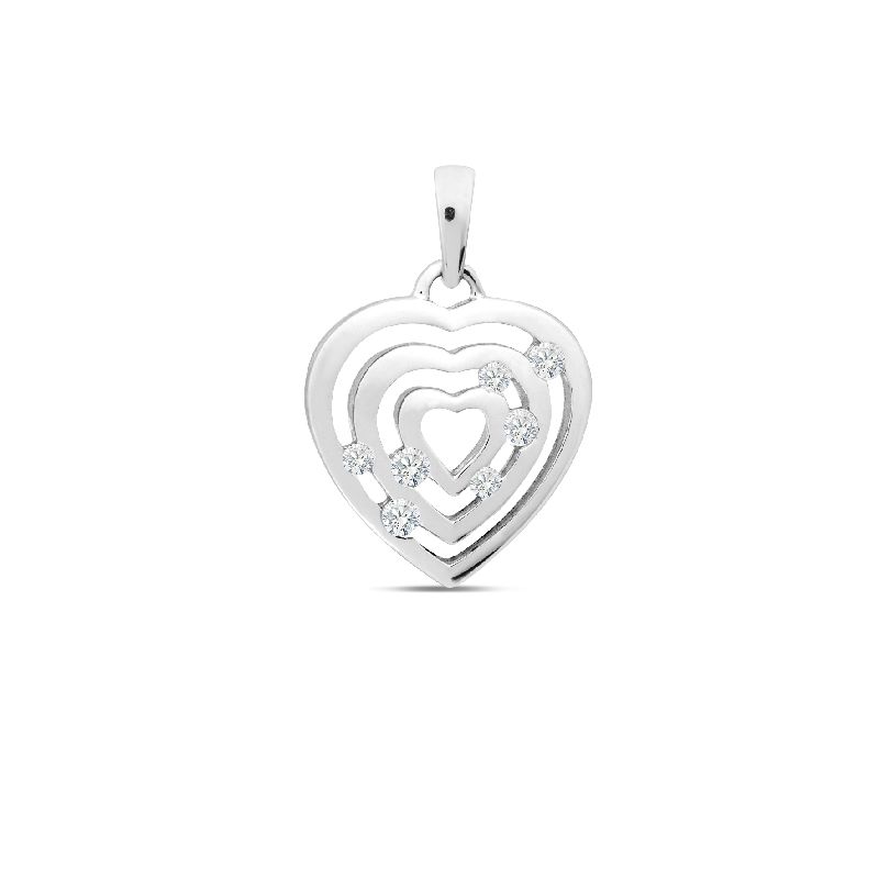 Schmidt Anhänger 925 Silber für Damen mit Zirkonia, Ø 16mm - Silberfarben