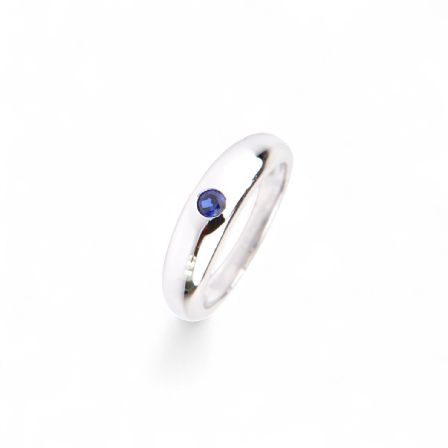 Schmidt Taufring für Kinder, 925 Silber mit Saphir, Ø 10mm, silber/blau