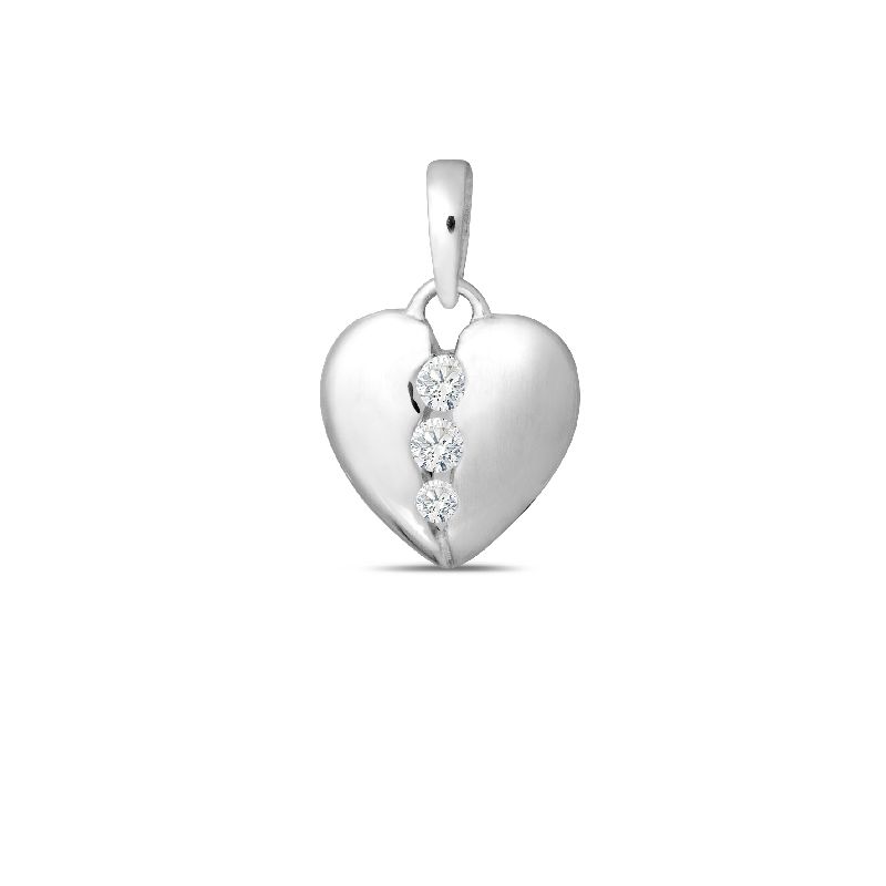 Schmidt Damen Anhänger in Silber 925 mit Zirkonia, Ø 12mm – Silberfarben