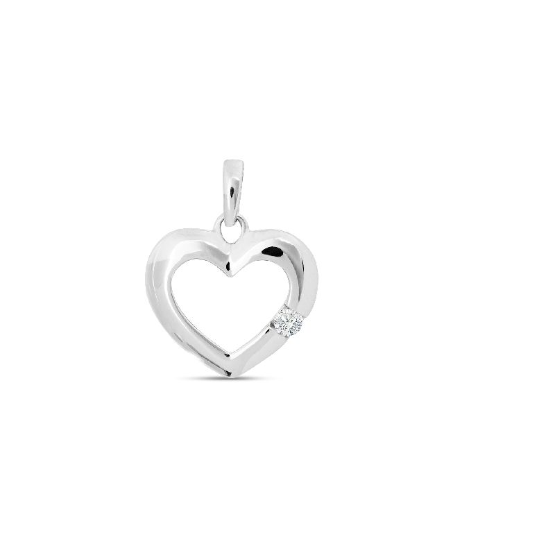 Schmidt Anhänger für Damen, Silber 925 mit Zirkonia, Ø 14mm – Hauptfarbe Silber