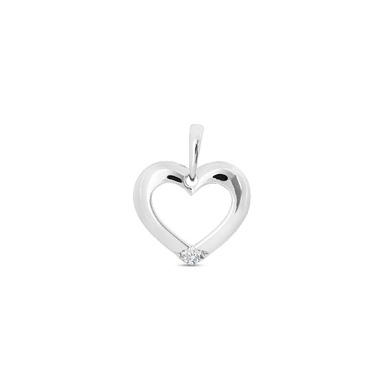 Schmidt Damen Anhänger 925 Silber mit Zirkonia, Ø 14mm - Silberfarben