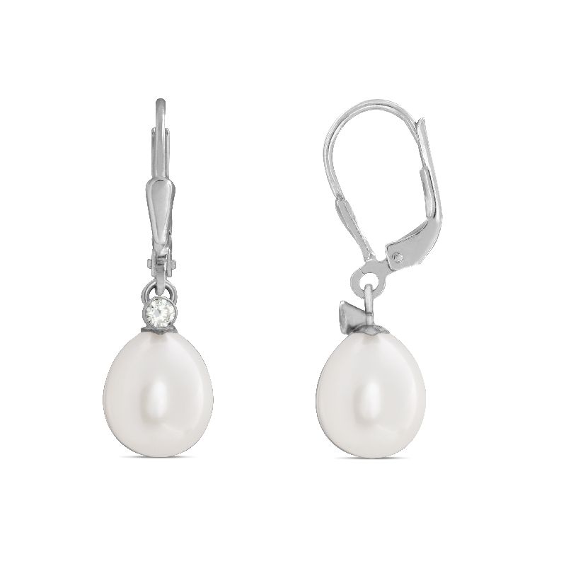 Schmidt Ohrhänger für Damen aus 925 Silber mit Süßwasserperlen, 11mm