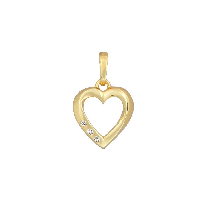 Schmidt Anhänger für Damen, Gold 333, Zirkonia, Ø 11mm, Hauptfarbe Gold