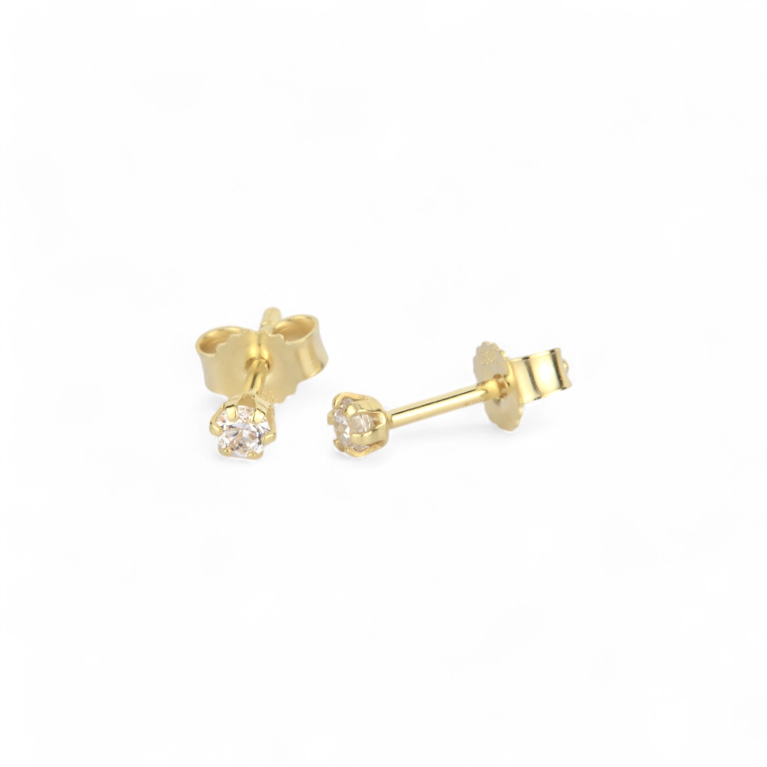 Schmidt Ohrstecker für Damen, 333 Gold, 2,8mm, goldfarben mit Zirkonia