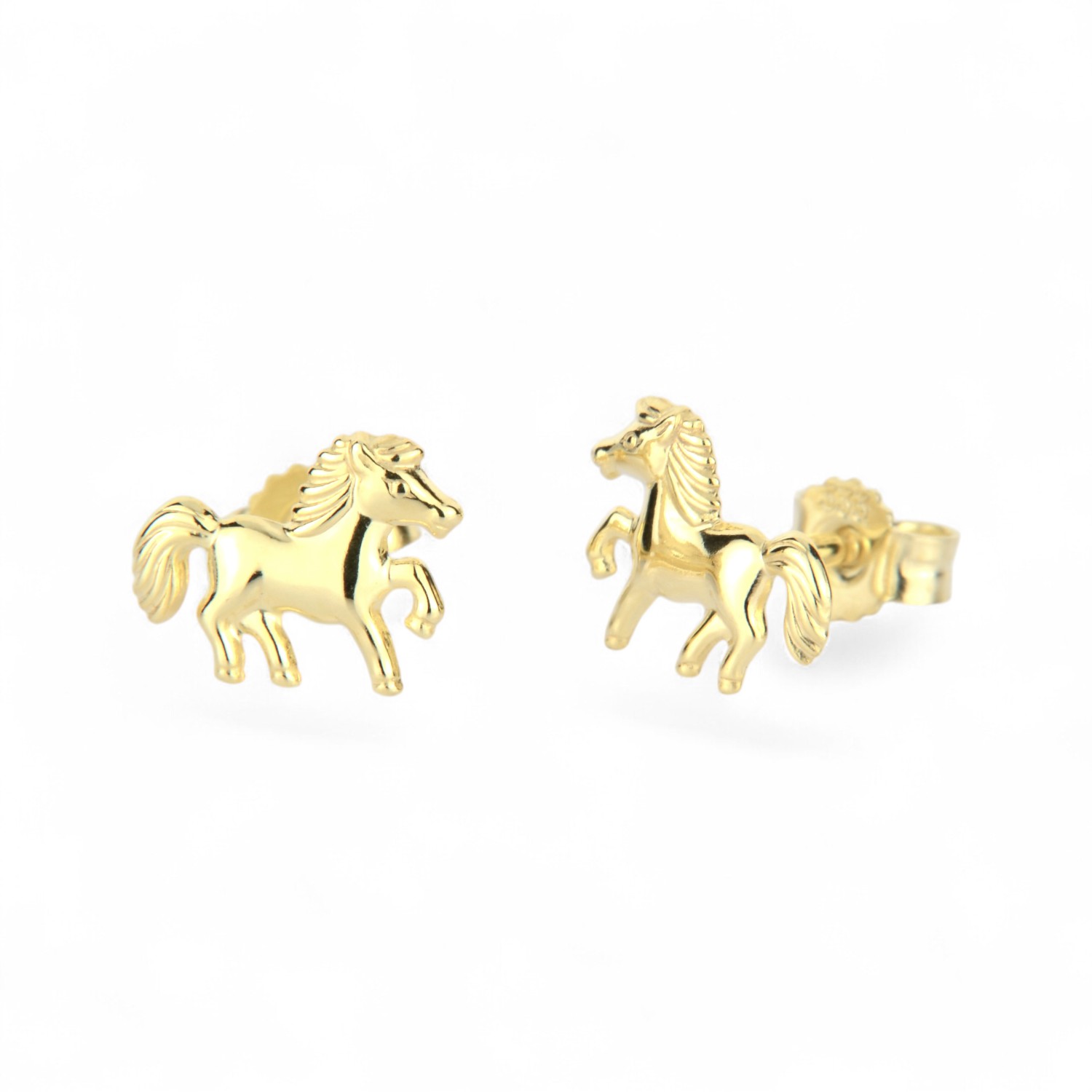 Schmidt Kinderohrstecker Pferd, 333 Gold, 7.5x9.8mm, goldfarben - Ohrschmuck