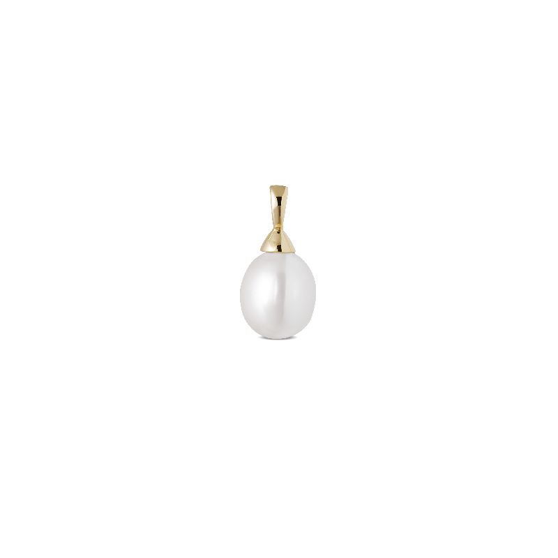 Schmidt Anhänger für Damen, 18mm, 333 Gold, Süßwasserperle, Goldfarben