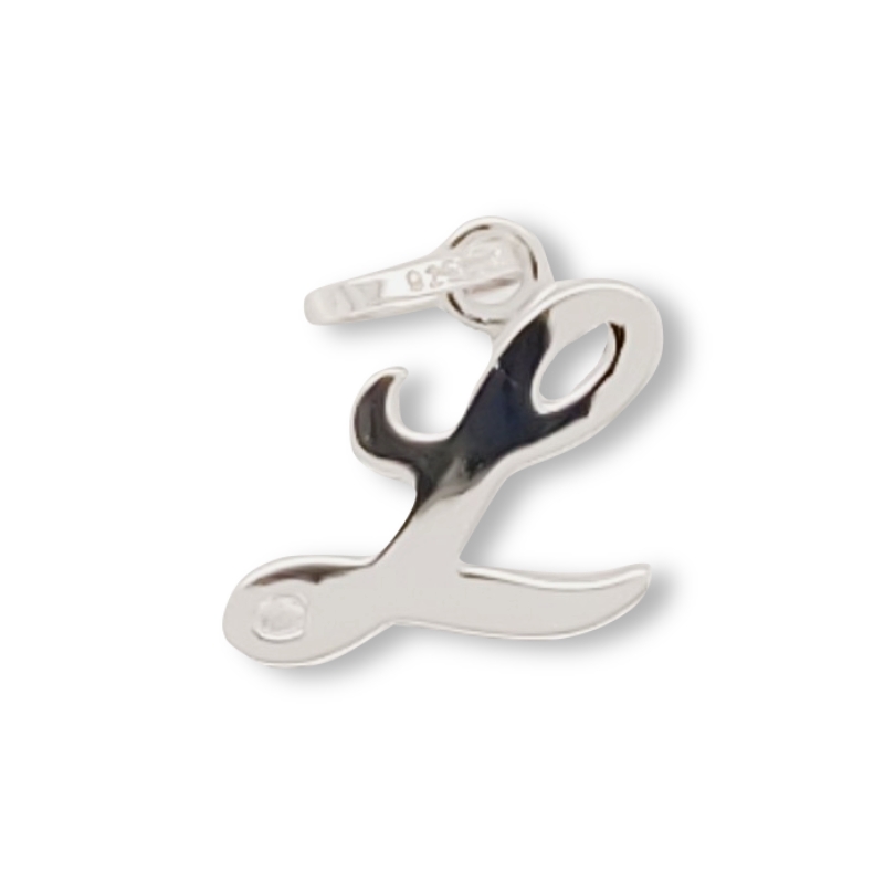 Schmidt Anhänger Buchstabe L aus 925 Silber, 14mm, silberfarben, für alle
