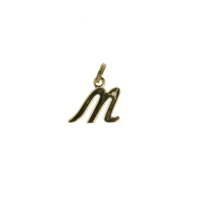 Schmidt Buchstabe M Anhänger für Damen, 333 Gold