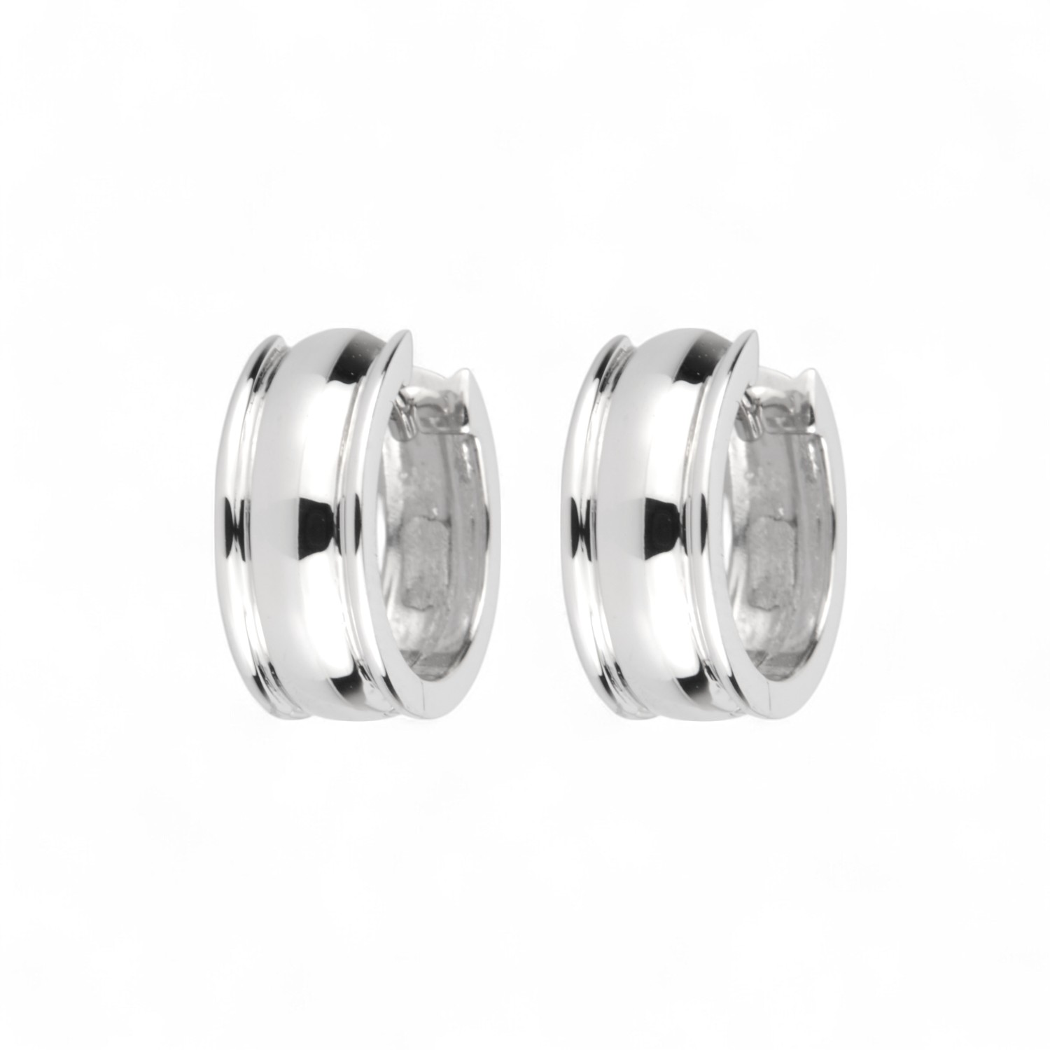 Schmidt Creole Damen Ohrringe, 925 Silber, 12mm, Silberfarben