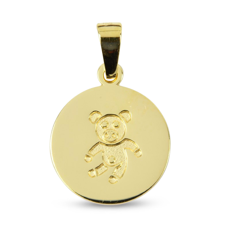 Schmidt Gravurplatte Teddy Anhänger 333 Gold, Hauptfarbe Gold - für Damen und Kinder