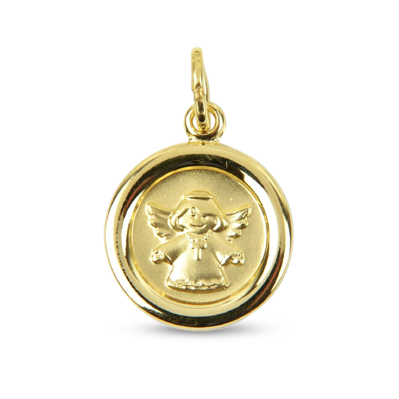 Schmidt Gravurplatte Engel Anhänger 333 Gold für Damen und Kinder