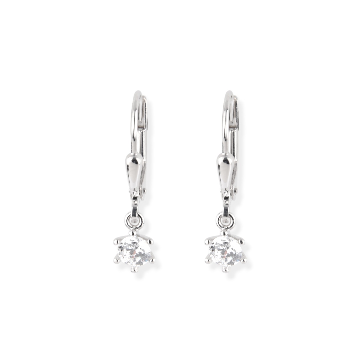 Schmidt Ohrhänger für Damen, 925 Silber, Zirkonia, 5x21mm, silberfarben