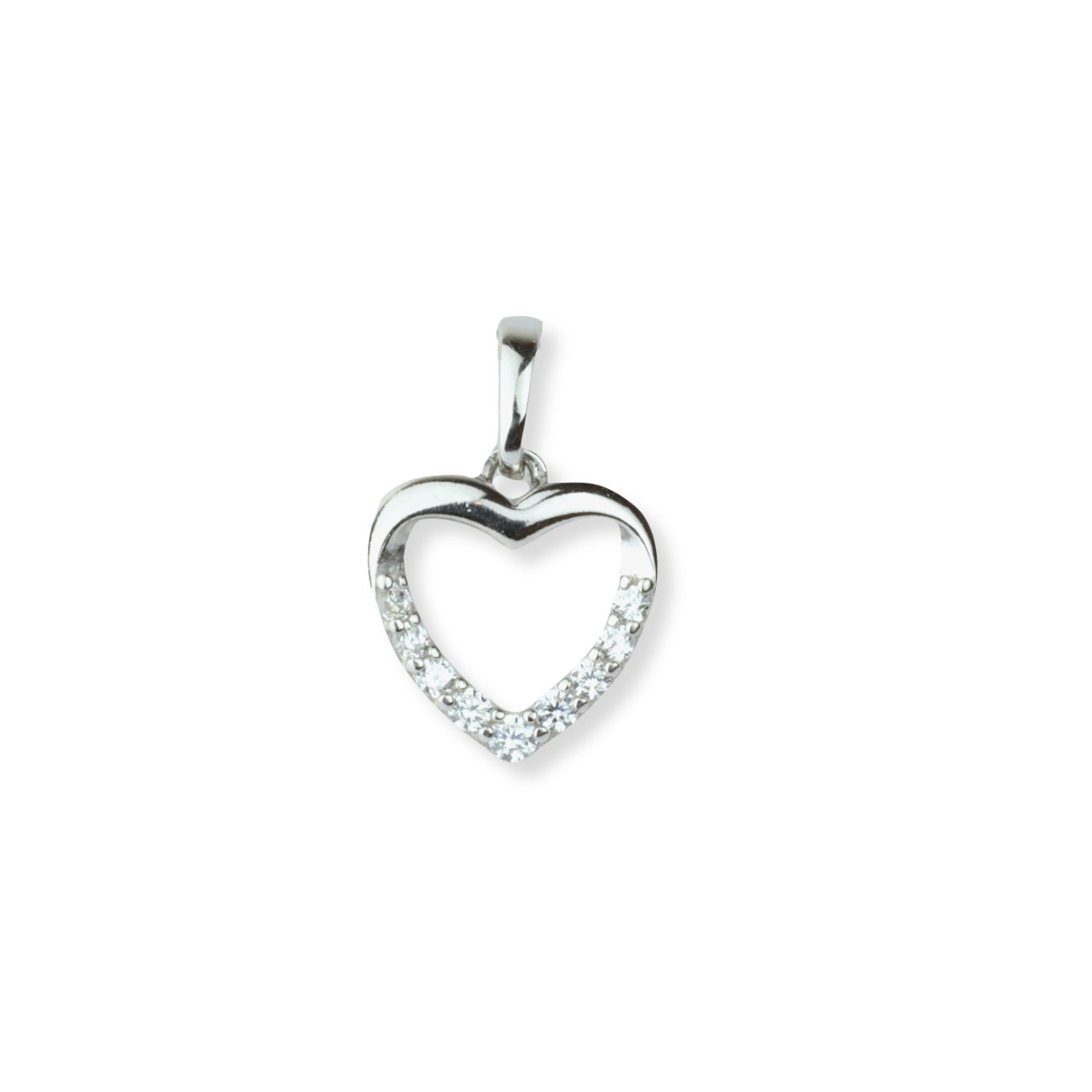 Schmidt Herzanhänger Silber 925 mit Zirkonia, ca. 11mm – Für Damen