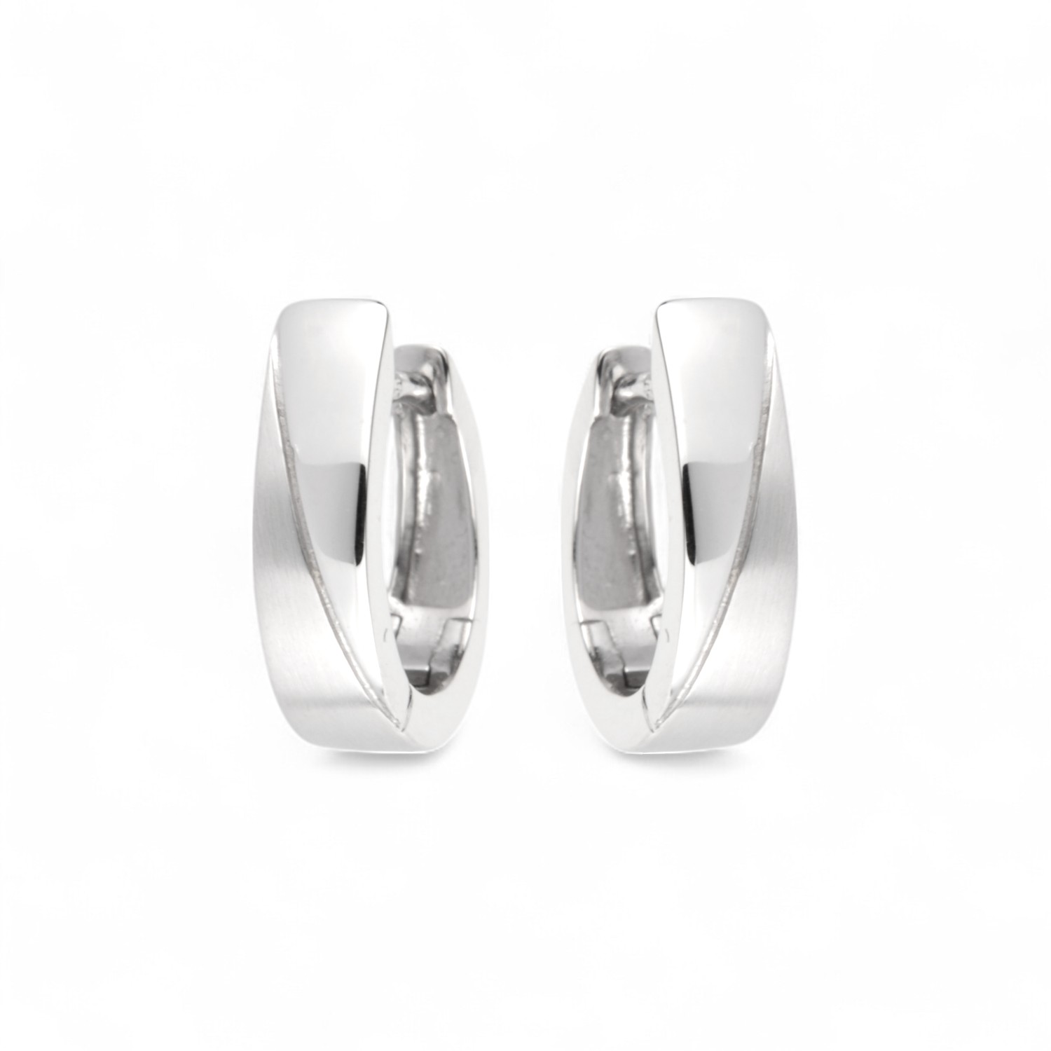 Schmidt Creole Damen Ohrschmuck aus 925 Silber, 15,3x4mm, silberfarben