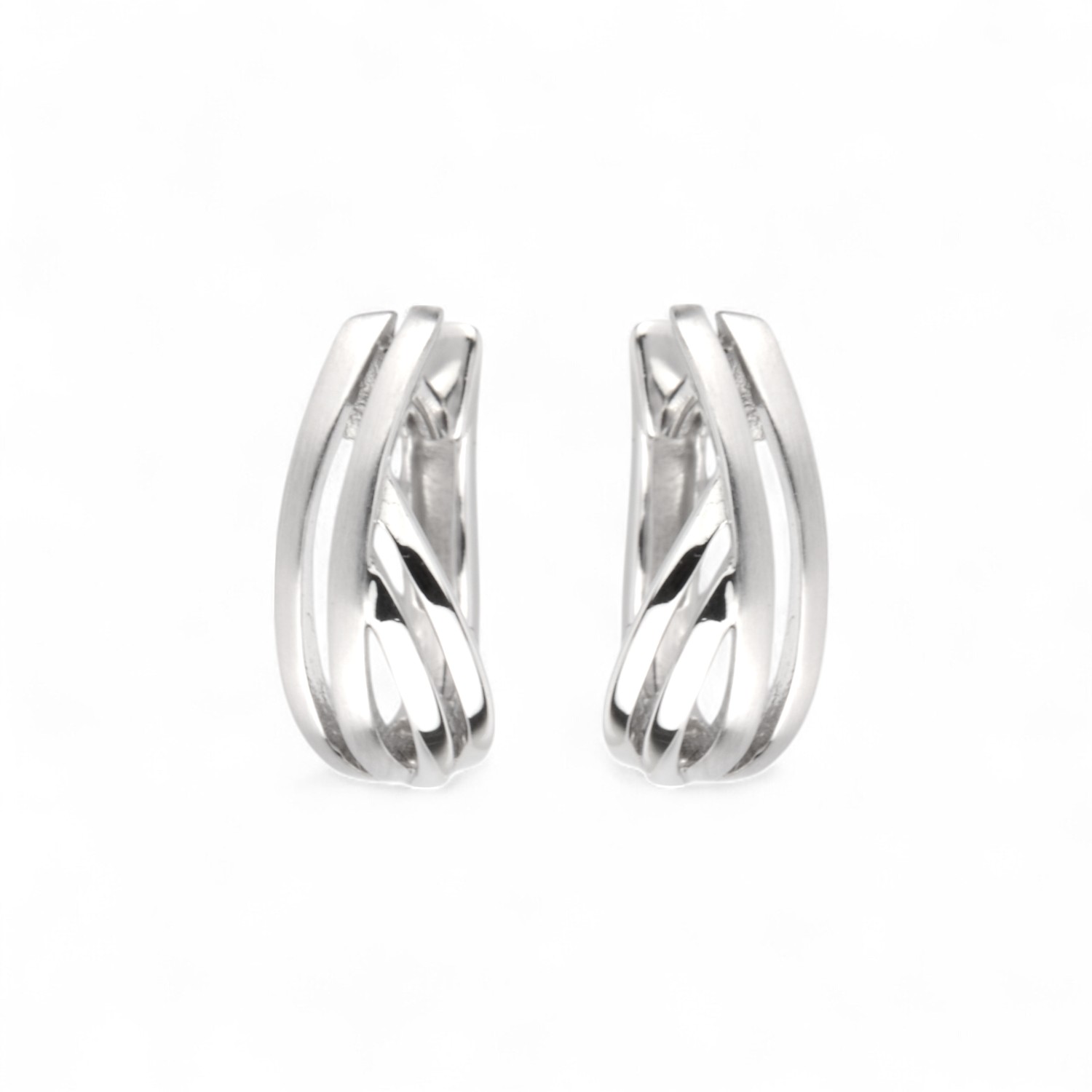 Schmidt Creole Ohrschmuck für Damen, 925 Silber, silberfarben, 13,9x5,8mm
