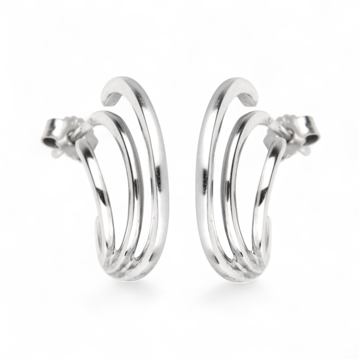 Schmidt Creole/Ohrstecker 925 Silber, 18x5,4mm, silberfarben für Damen