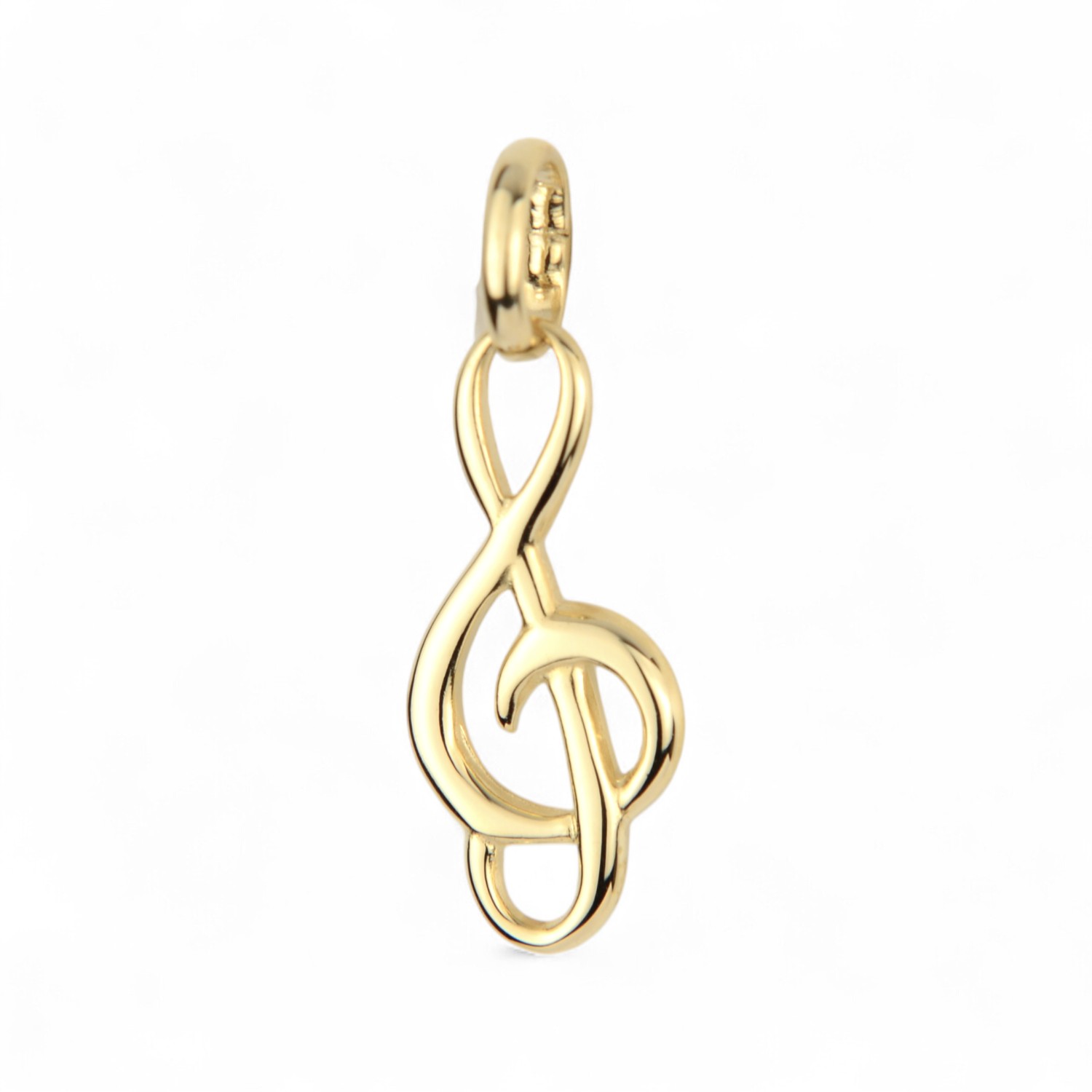 Schmidt Glücksanhänger Notenschlüssel, 333 Gold, 20x7,2mm, goldfarben, für Damen