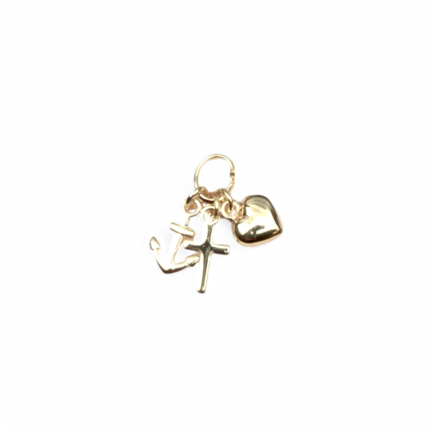 Schmidt Anhänger Glaube-Liebe-Hoffnung, 333 Gold, Goldfarben, Unisex
