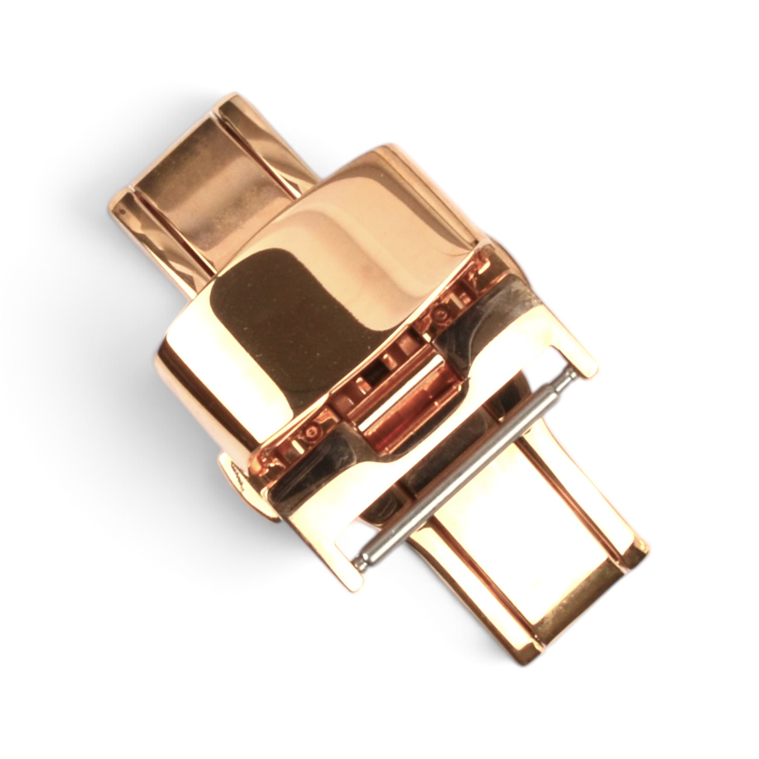 Vater & Sohn Faltschließe für Lederbänder 20 mm – Edelstahl roségoldfarben, PVD glänzend