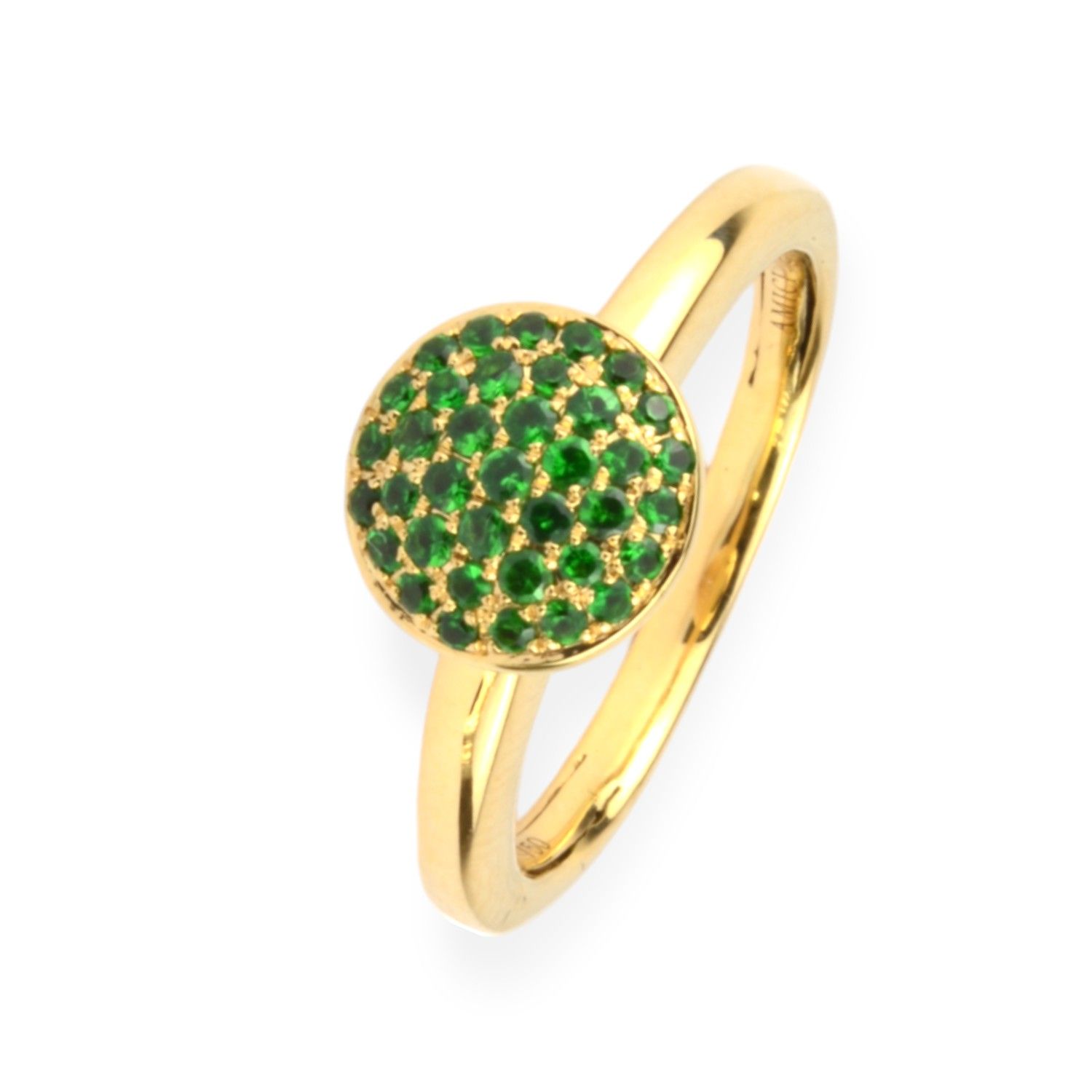 Ring mit 37 Tsavoriten 0,33 ct.