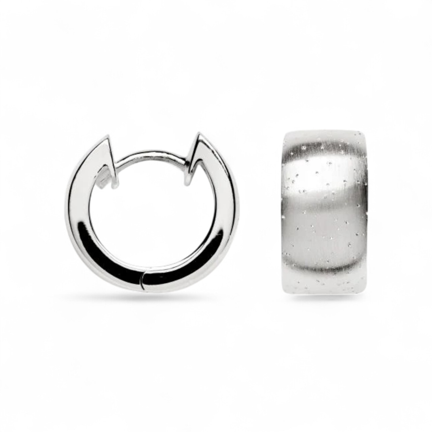 Bastian Creole Little Precious Damen Ohrschmuck, 925 Silber, 13mm, silberfarben
