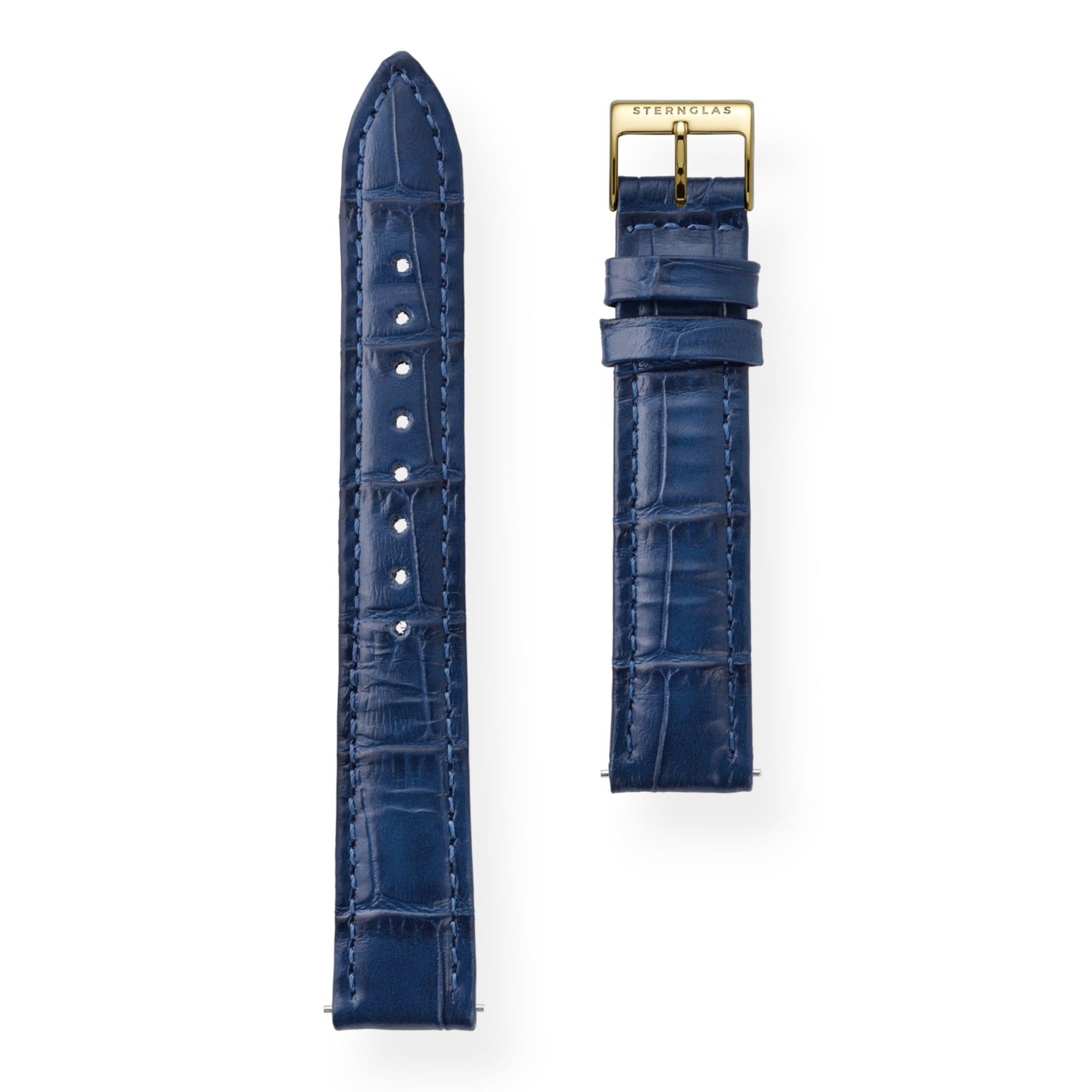 Lederband Noble 16 dunkelblau gold (pol.)