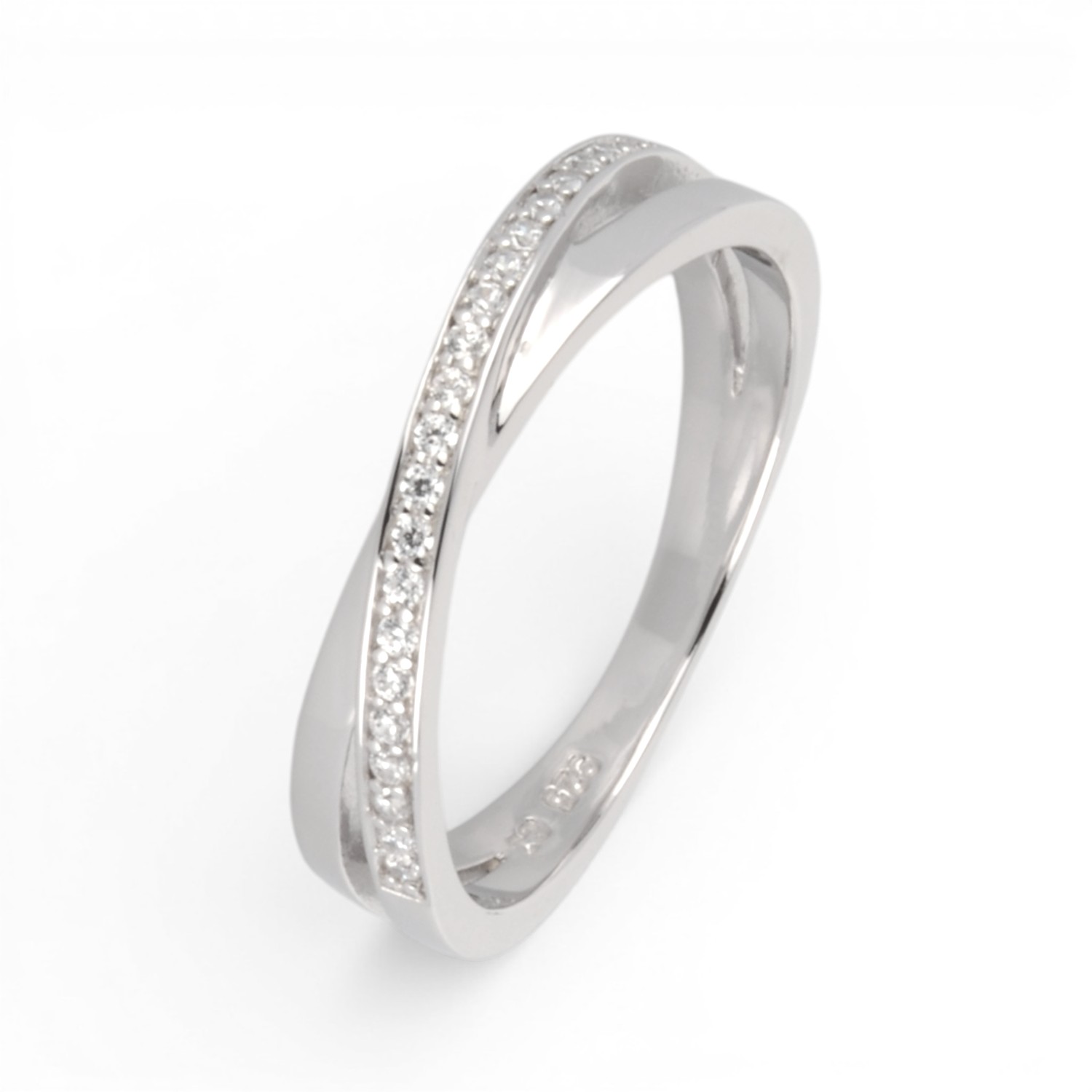 Schmidt Damenring aus 925 Silber mit Zirkonia, 3,6 mm, Größe 52, silberfarben