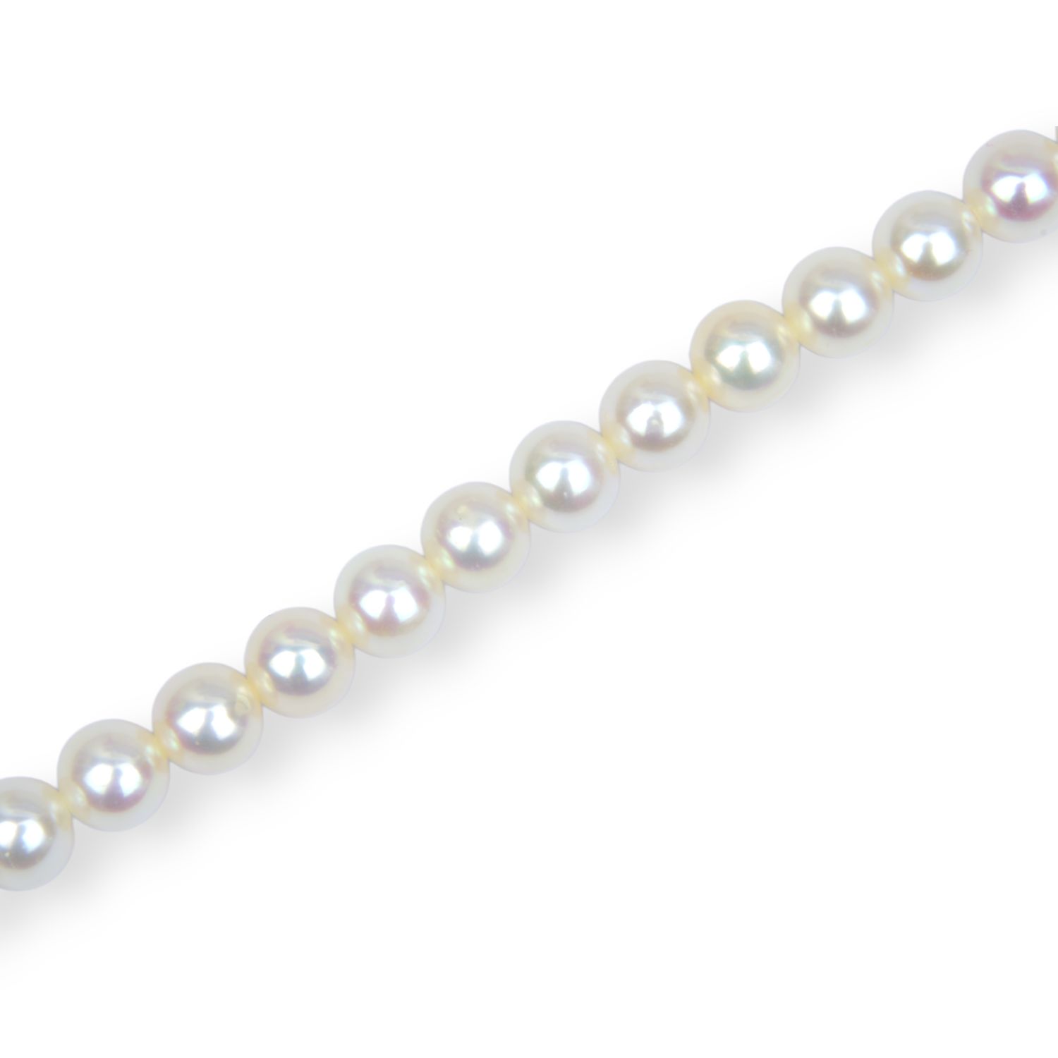 Schmidt Perlenstrang, Süßwasser-Zuchtperlen 5,5-6mm, weiß, Damenkette 40,5 cm