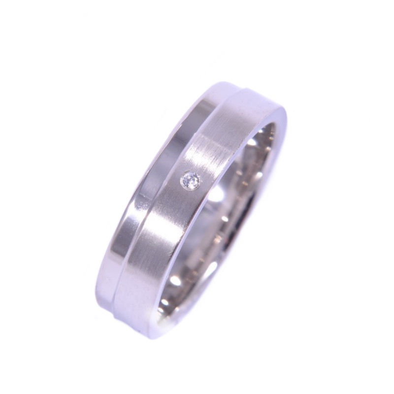 Schmidt Damenring 925 Silber mit Zirkonia, Hauptfarbe Silber, Größe 54