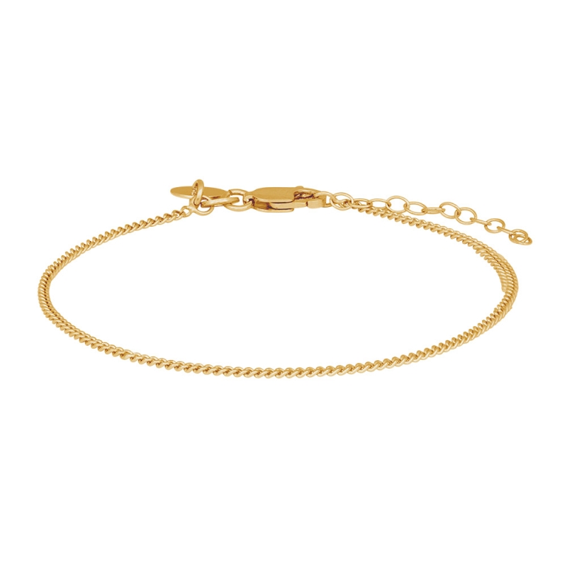 Schmidt Armband für Damen, 925 Silber vergoldet, 17+3cm, gelb
