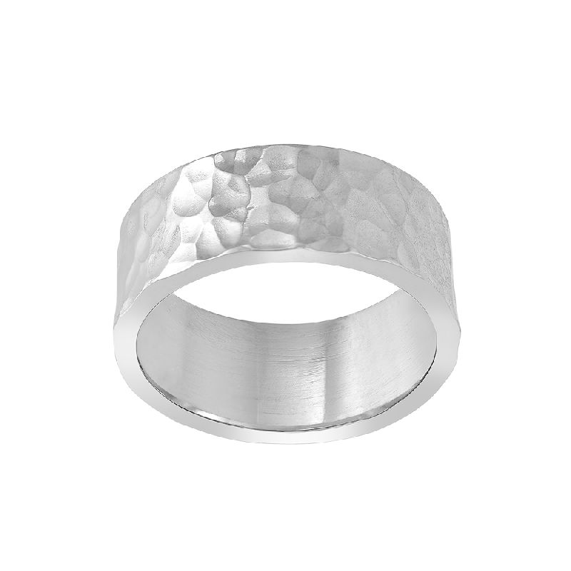 Silber Ring Hammerschlag  